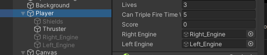 Drag and drop Left_Engine and Right_Engine into variable values